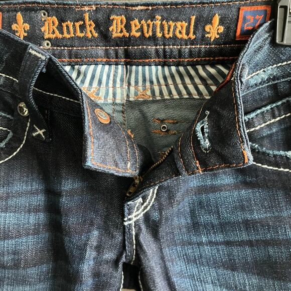 NWOT Rock Revival Women's Dark Wash Stephanie Boot Cut Jeans Size 27 - Picture 7 of 15